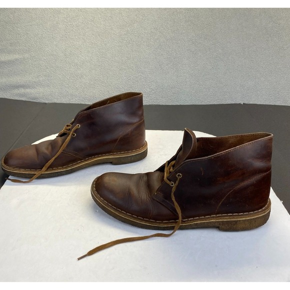 Clarks Originals Desert Boot‎ Men Size 8.5 M Beeswax Brown Leather Chukka Ankle - Picture 1 of 16